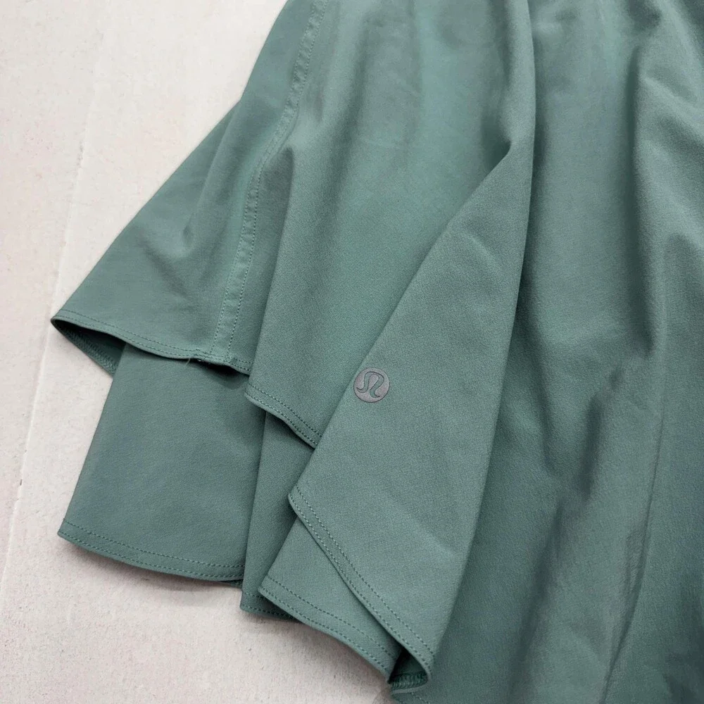 Lululemon Skort Womens 4 Green Athletic Tennis Running Layered Built In Shorts